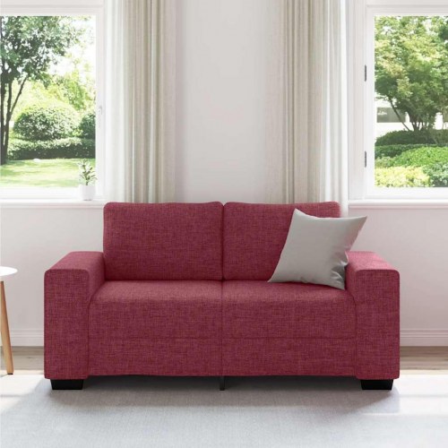 2-personers sofa 120 cm stof vinrød