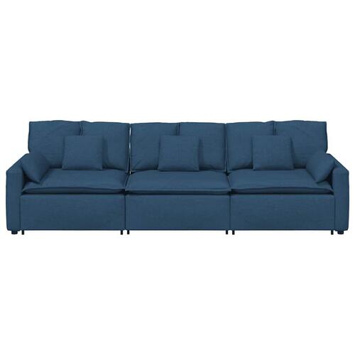 Modulsofa med hynder blå