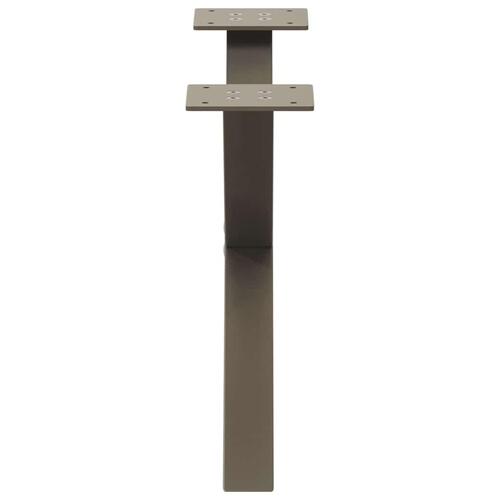 Sofabordben X-formet 2 stk. naturstål 50x(30-31) cm stål