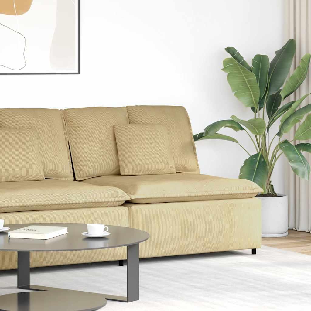 Modulopbygget sofacentermodul med hynder 100 cm grågrøn
