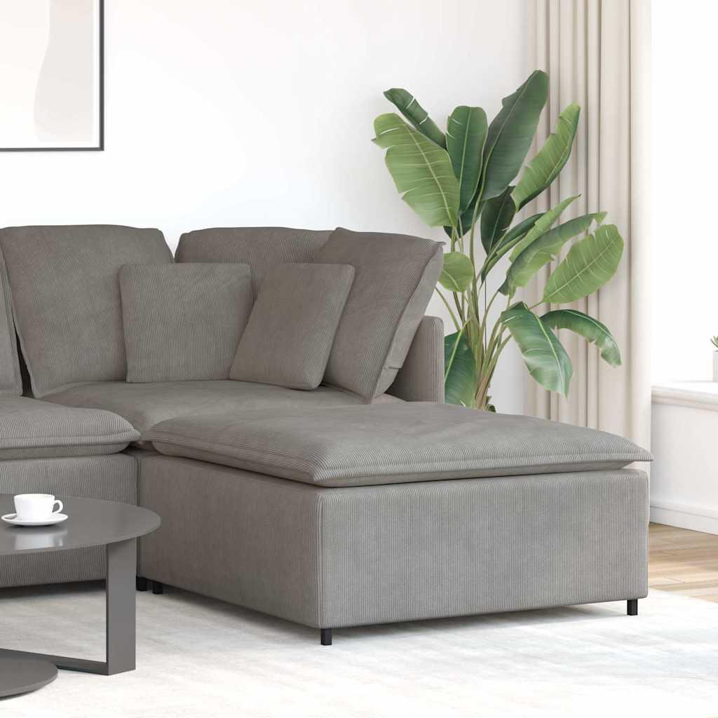 Modulær sofa fodskammel modul 100x100x48 cm lysegrå