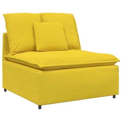 Modulsofa med hynder stof lysegul