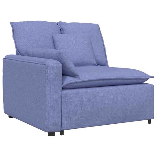 Modulsofa med hynder stof jeansblå