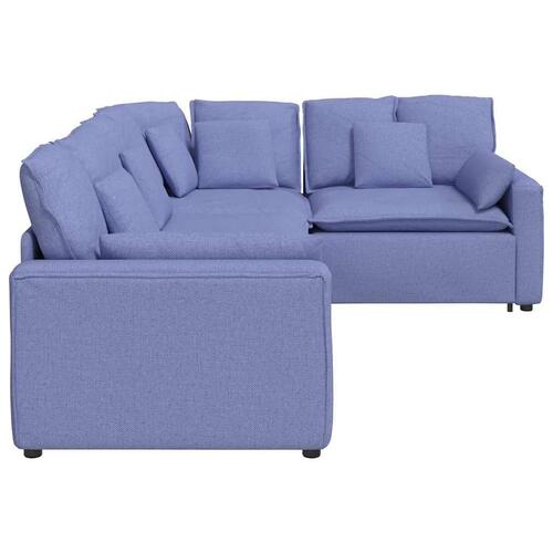 Modulsofa med hynder stof jeansblå