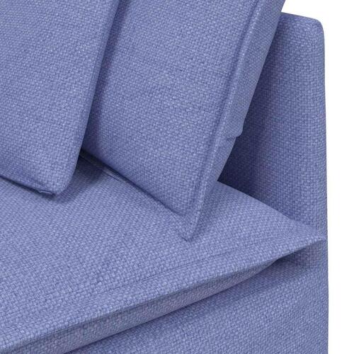 Modulsofa med hynder stof jeansblå
