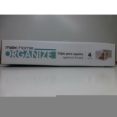 Stabelbar skotøjsæske Max Home polypropylen ABS 25 x 18,5 x 35 cm (4 enheder)
