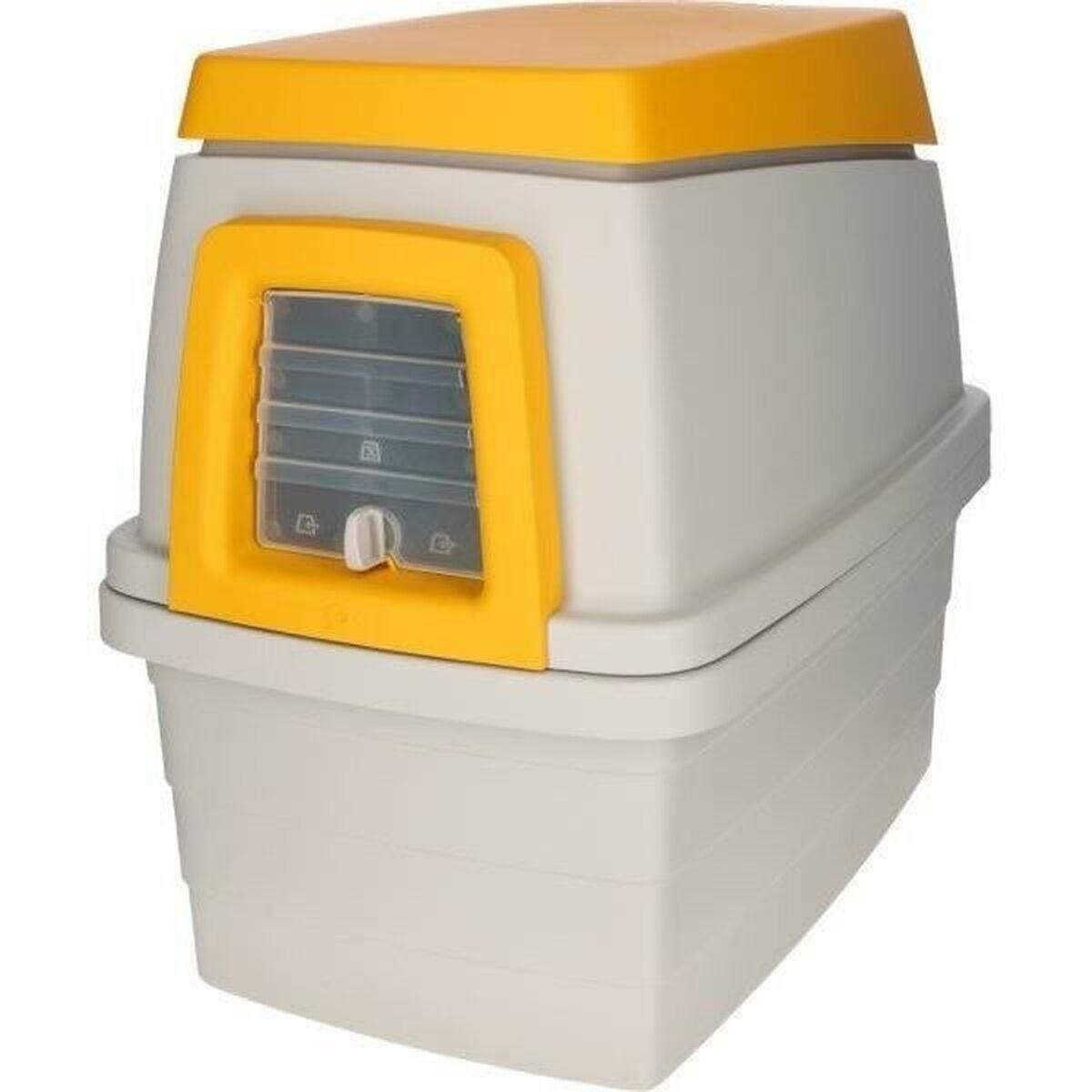 Kerbl kaninhus - lille hus til udendørs brug, 60 × 37 × 41 cm (grå/orange)