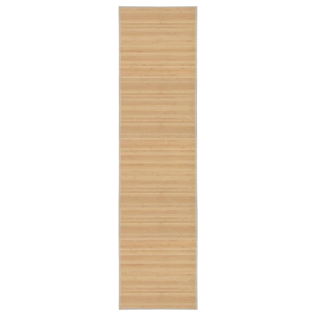 Gulvtæppe 80x300 cm bambus naturfarvet