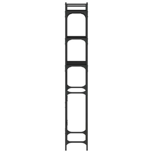 Vaskemaskineskab 67x25x163 cm konstrueret træ sort (OUTLET A)