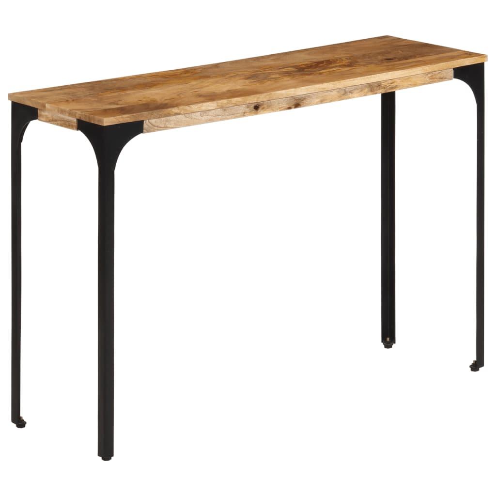 Konsolbord i massivt mangotræ og jern - 110 × 35 × 76 cm, brun
