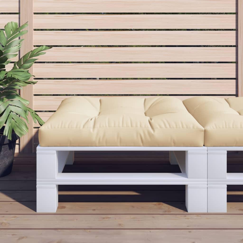 Pallehynde 70 × 70 × 12 cm - beige sædehynde i polyester