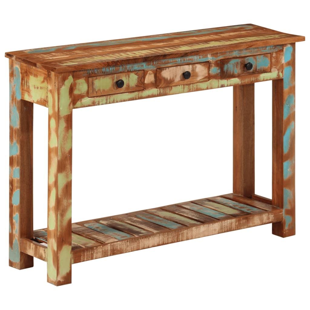 Konsolbord Massivt Genbrugstræ - 110 x 30 x 76 cm