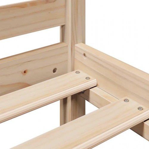 Seng med reol uden madras 160x200 cm massivt fyrretræ