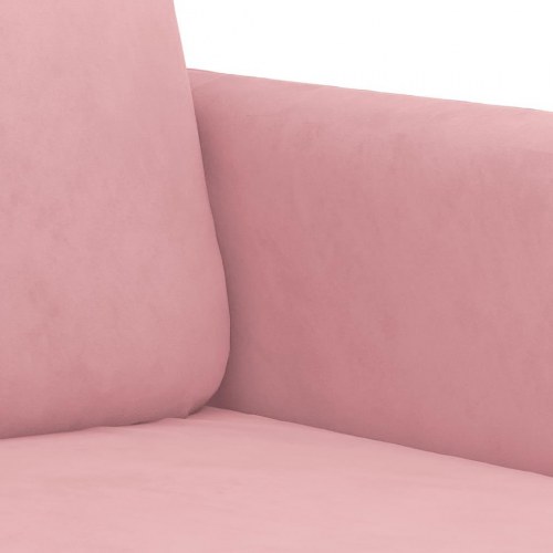 Sofasæt i velour - 3 dele, lyserød