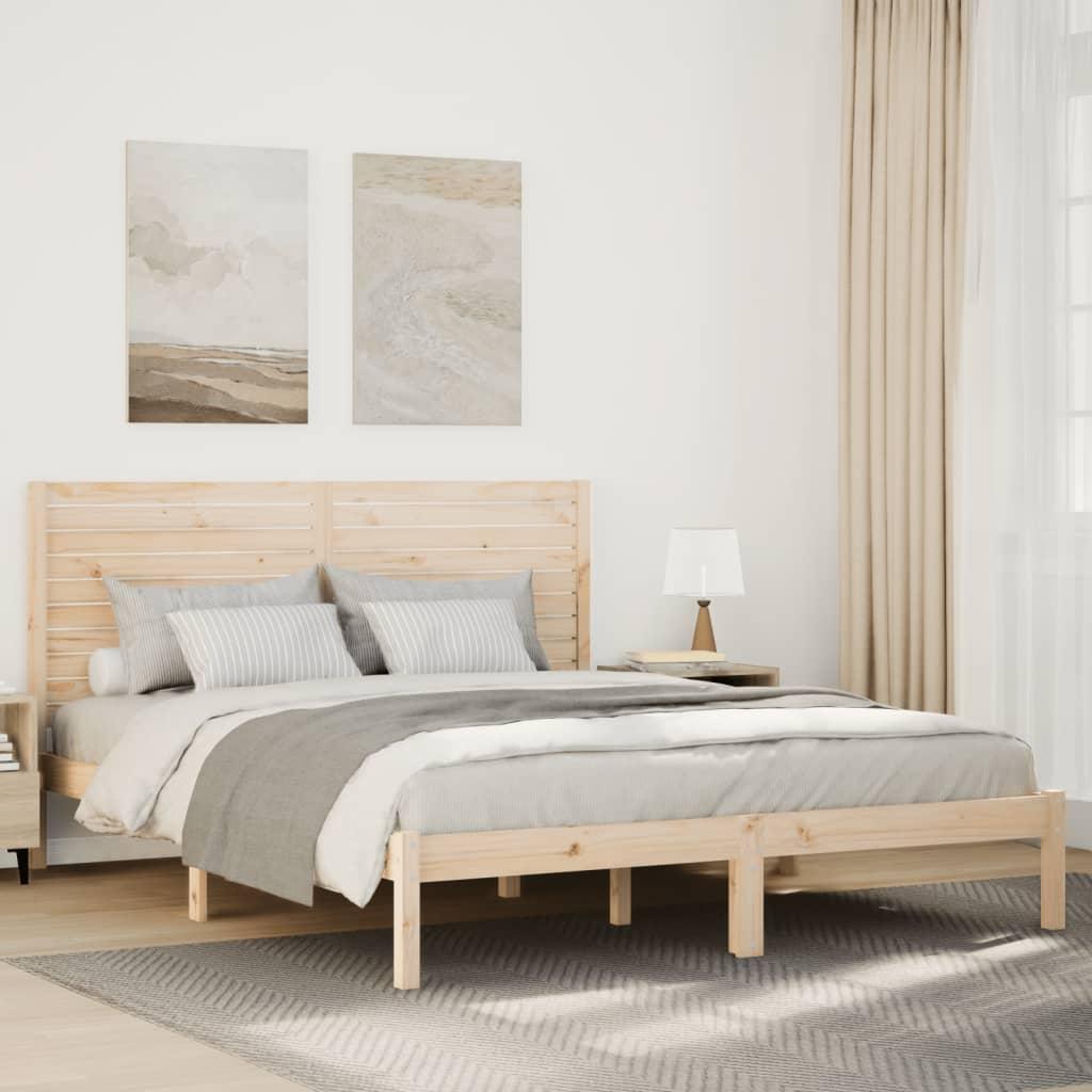ekstra lang sengeramme uden madras 140x210 cm massivt træ