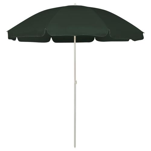 Strandparasol 240 cm grøn