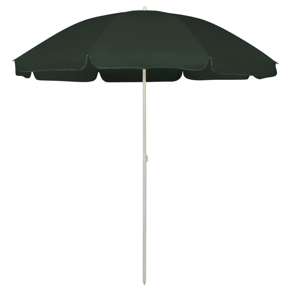 Strandparasol 240 cm grøn