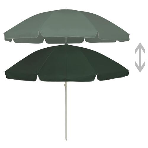 Strandparasol 240 cm grøn