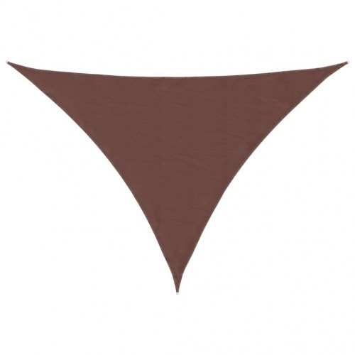 Trekantet solsejl 4 × 5 × 6,4 m i oxfordstof - brun