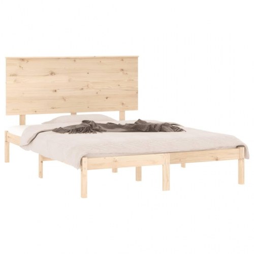 Sengeramme uden madras 140x200 cm massivt fyrretræ
