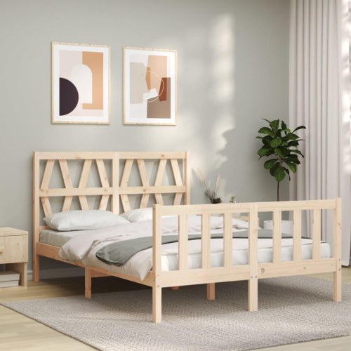 Sengeramme 140 x 200 cm i massivt fyrretræ