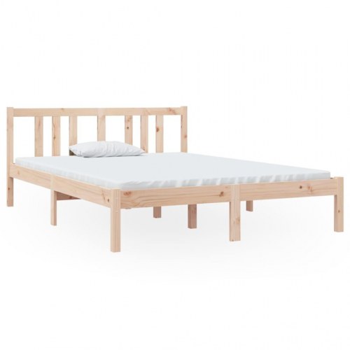 Sengeramme 135 x 190 cm i massivt fyrretræ