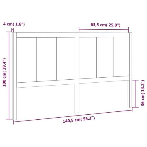 Sengegærde 140,5x4x100 cm massivt fyrretræ