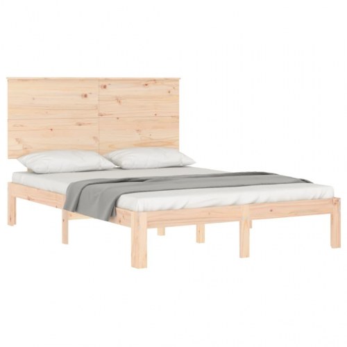 Sengeramme uden madras 140x200 cm massivt fyrretræ