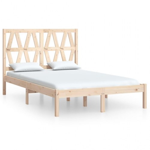 Sengeramme 140 x 190 cm i massivt fyrretræ - natur
