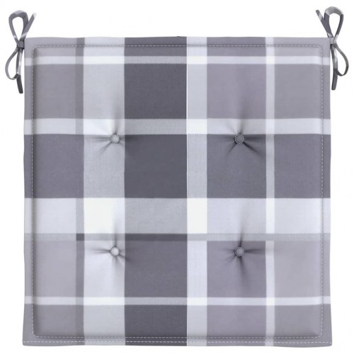 Hynder til havestol 6 stk. - 40 × 40 × 4 cm, oxfordstof, gråternet