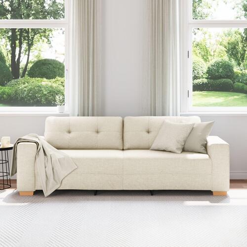 Sofaer Beige Stof Stor 3-personers sofa Rektangulær Stilfuld