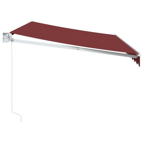 Markise 350x250 cm manuel betjening bordeauxfarvet
