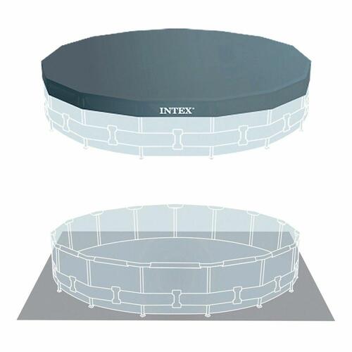 Pool Aftageligt Intex Prism Frame Grå 16.805 l 457 x 122 cm