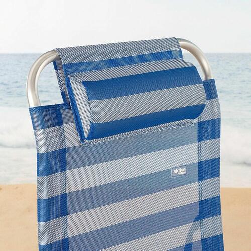 Liggende lounder Colorbaby tekstil Aluminium Blå Hvid 149 x 49 x 78 cm