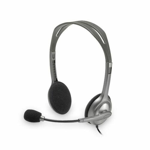 Hovedtelefoner med mikrofon Logitech 981-000271 2 x Jack 1,4 m Sort Grå