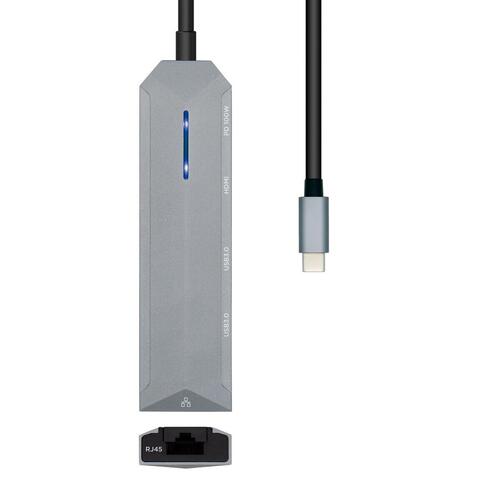 USB Hub Aisens ASUC-5P003-GR Grå 100 W