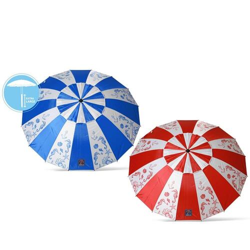 Solskærm Ø 240 cm SPF50+ Marine - parasol i aluminium