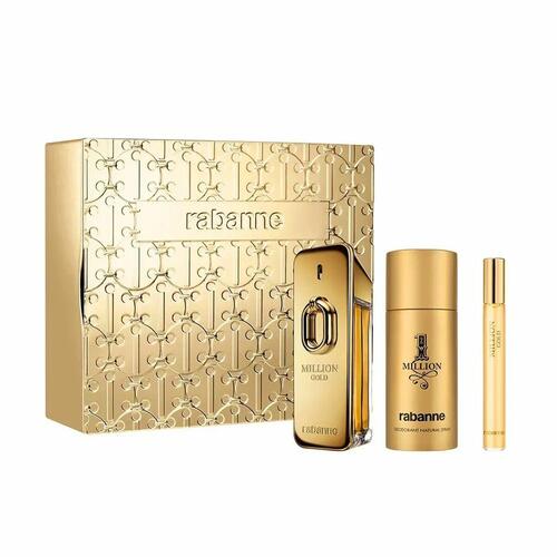 Parfume sæt til mænd Paco Rabanne Million Gold EDP 3 Dele