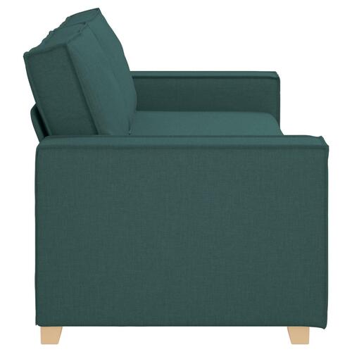 Sofa Stole Lys Grå 59 cm Stof Mørkegrøn Polyester, Træ 180 cm bred