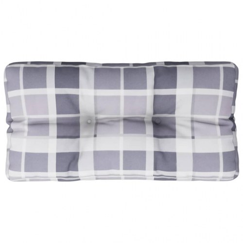 Pallehynde 80 × 40 × 12 cm - gråternet stof