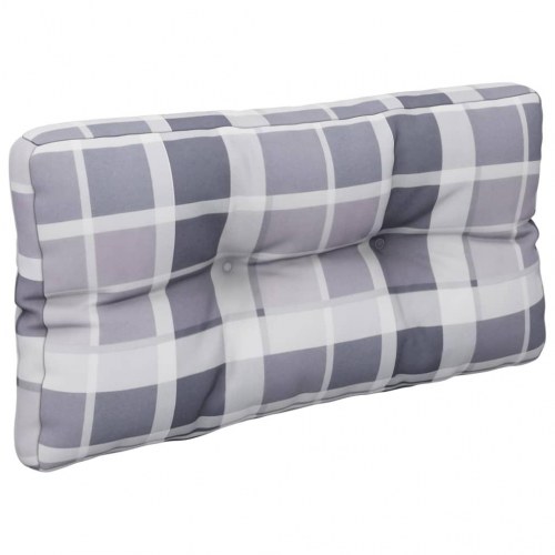 Pallehynde 80 × 40 × 12 cm - gråternet stof