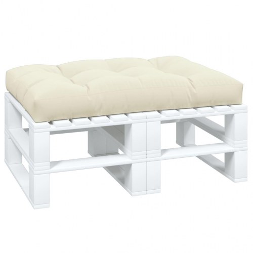Pallehynde 120x80x12 cm stof cremefarvet
