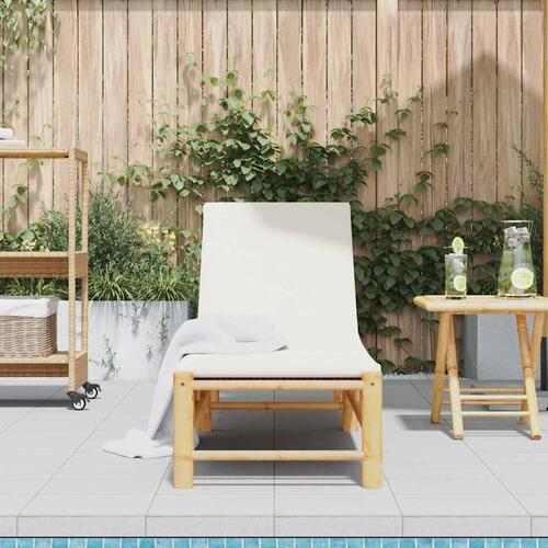 Liggestol med hynder 55x199x30 cm bambus
