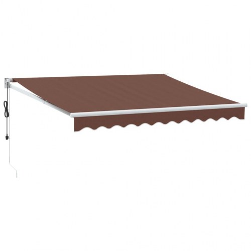 Markise med automatisk betjening 300 x 250 cm - brun