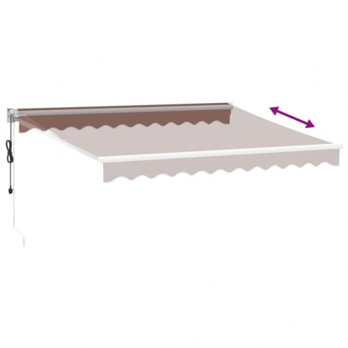 Markise med automatisk betjening 300 x 250 cm - brun