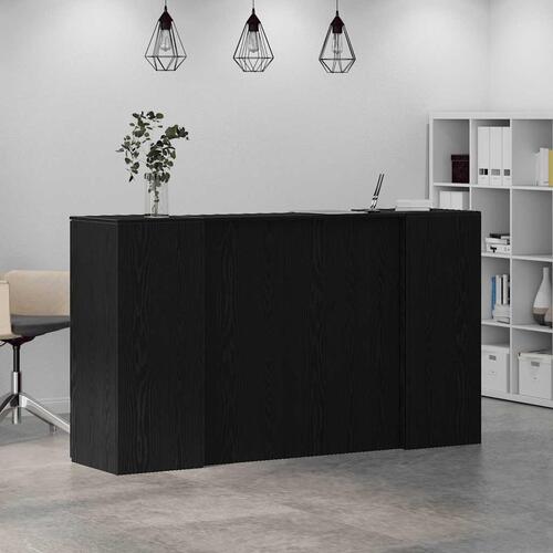 Receptionsskranke 180x50x103,5 cm konstrueret træ sort-eg