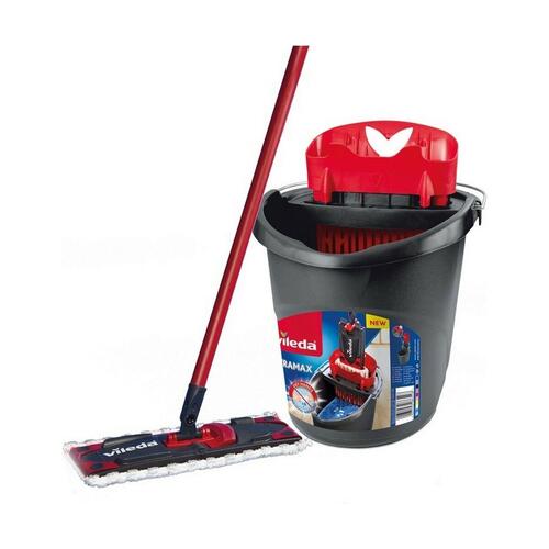 Gulvmoppe med dobbeltvirkende spand Vileda Sort (OUTLET B)