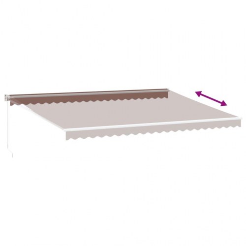 Markise 500 × 300 cm - automatisk betjening, brun