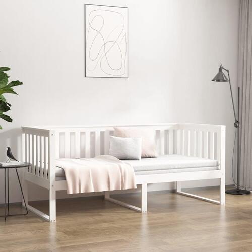 Daybed uden madras 90x190 cm massivt fyrretræ hvid