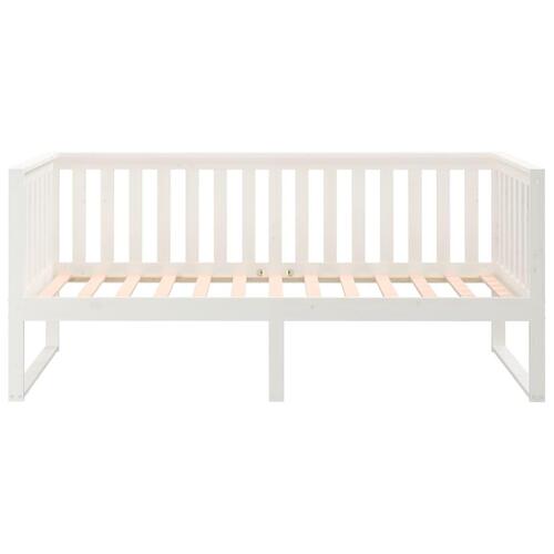 Daybed uden madras 90x190 cm massivt fyrretræ hvid